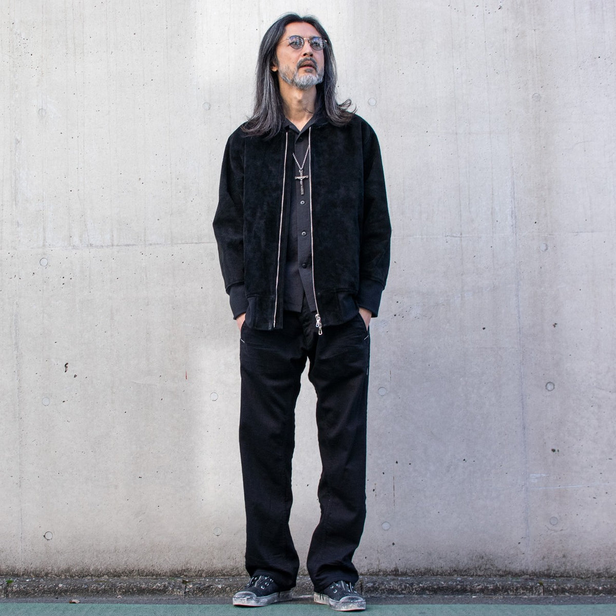 strum　ストラム スエード ホースハイド CRANK ブルゾン スエード ホースハイド CRANK ブルゾン - BLACK – STRUM OFFICIAL