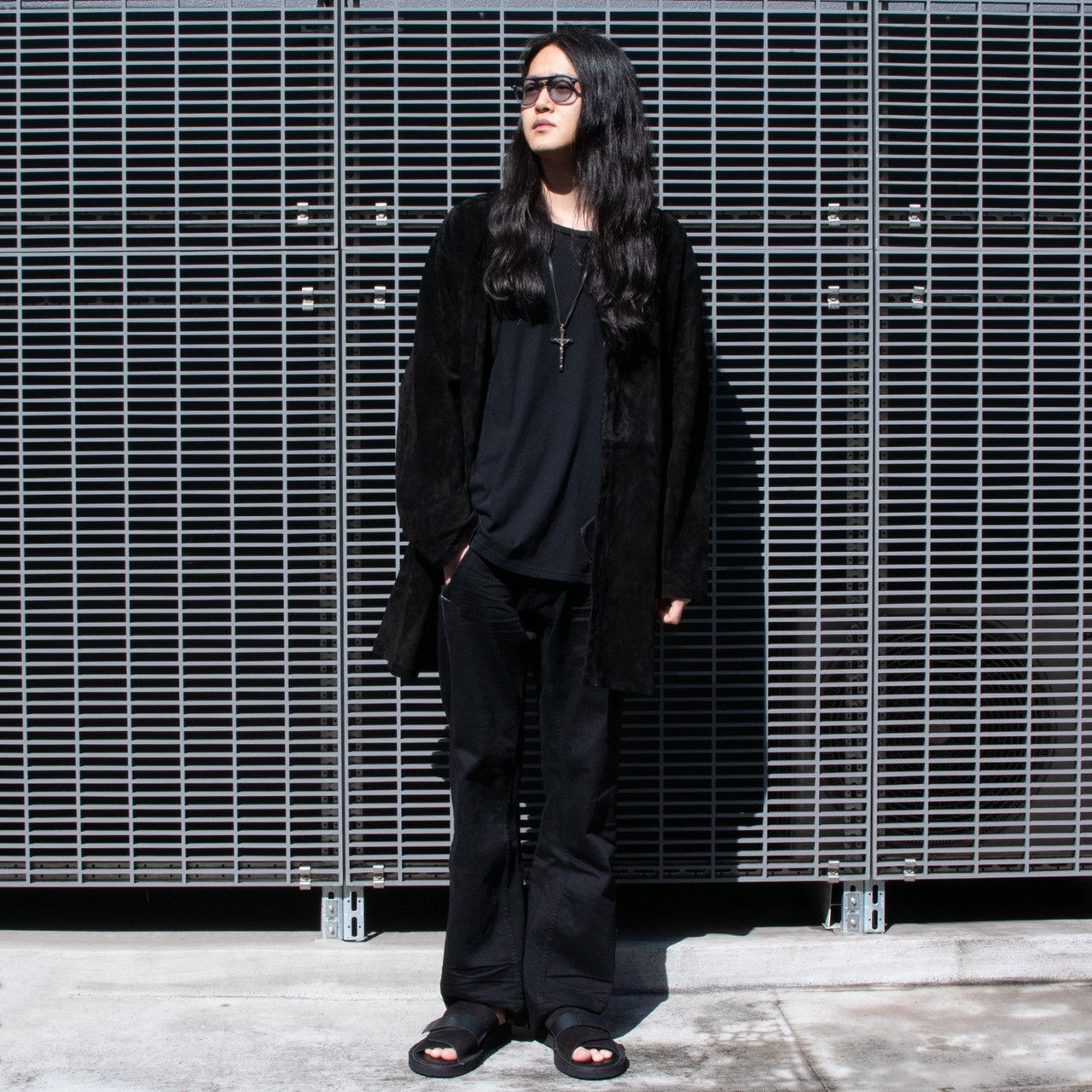 Spring Outerwear Men's Special! Calf Suede Long Cardigan ALTERNA Edition