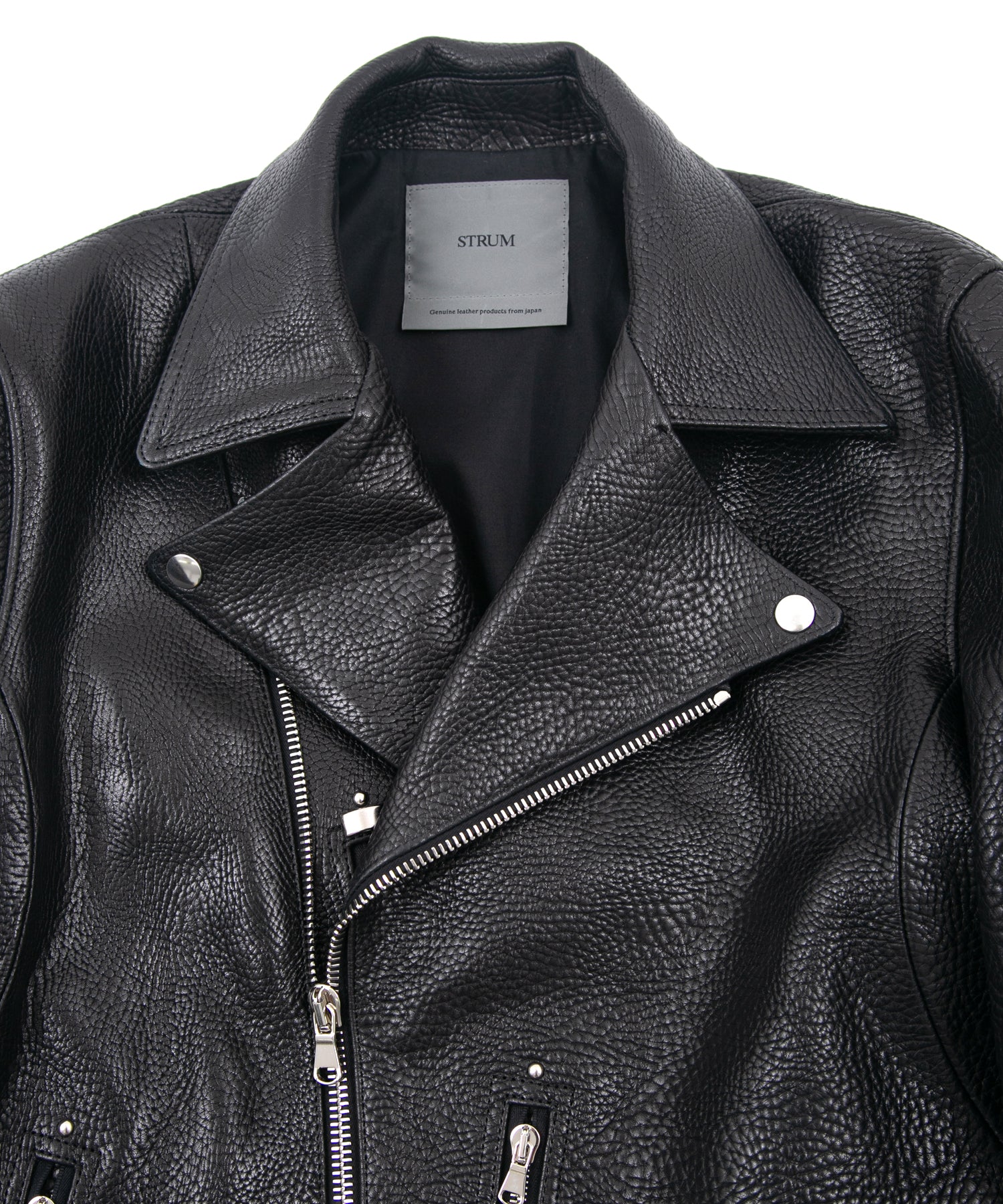 Load image into Gallery viewer, Pit Vegetable Full Tanned Shrank Steer hide HI-FLYER Double Riders Jacket - BLACK