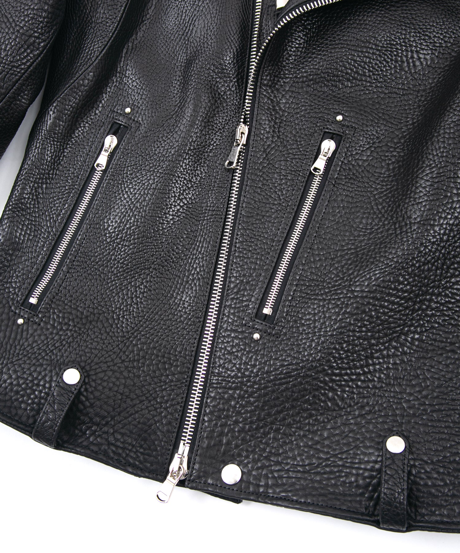 Load image into Gallery viewer, Pit Vegetable Full Tanned Shrank Steer hide HI-FLYER Double Riders Jacket - BLACK
