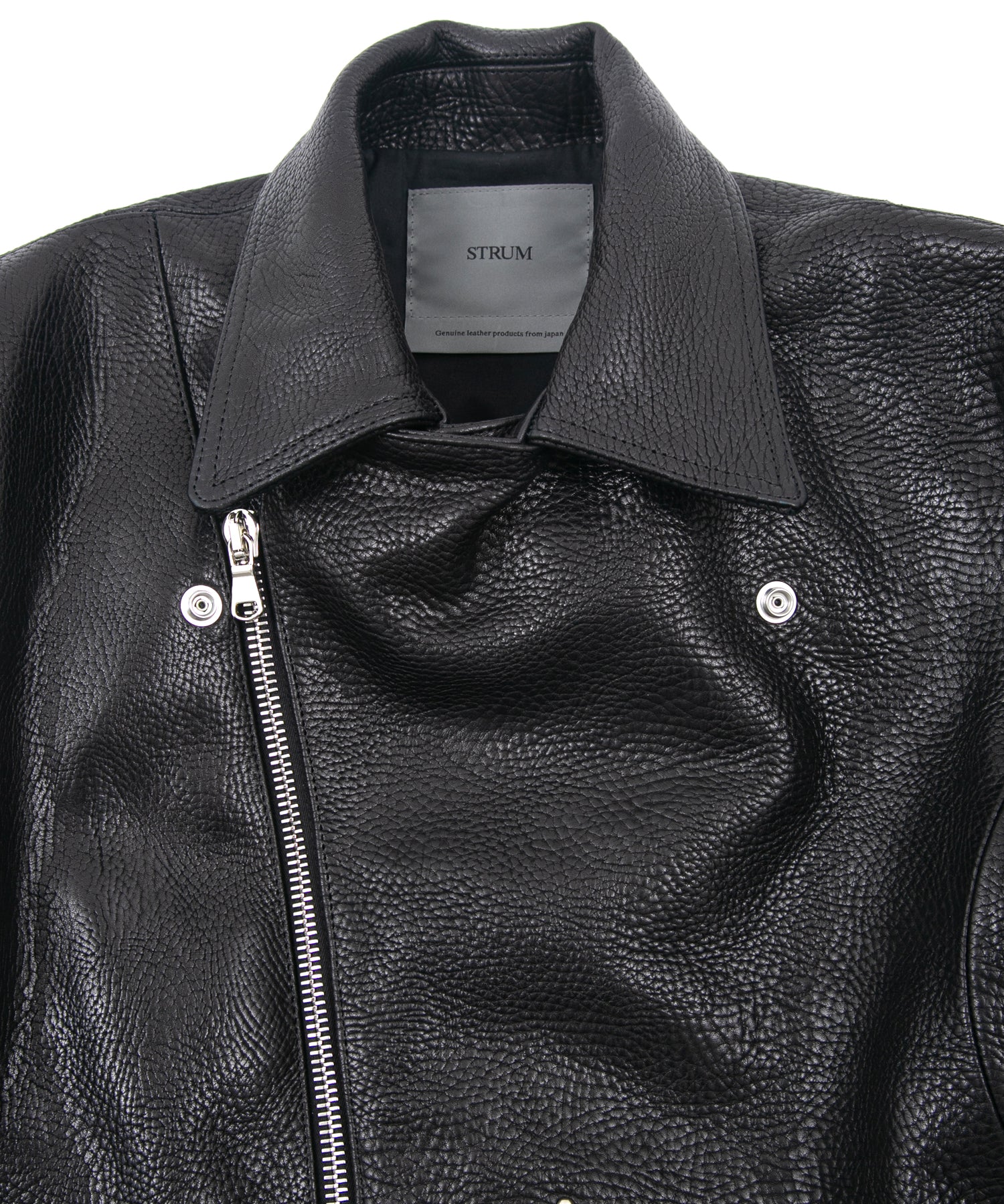 Load image into Gallery viewer, Pit Vegetable Full Tanned Shrank Steer hide HI-FLYER Double Riders Jacket - BLACK