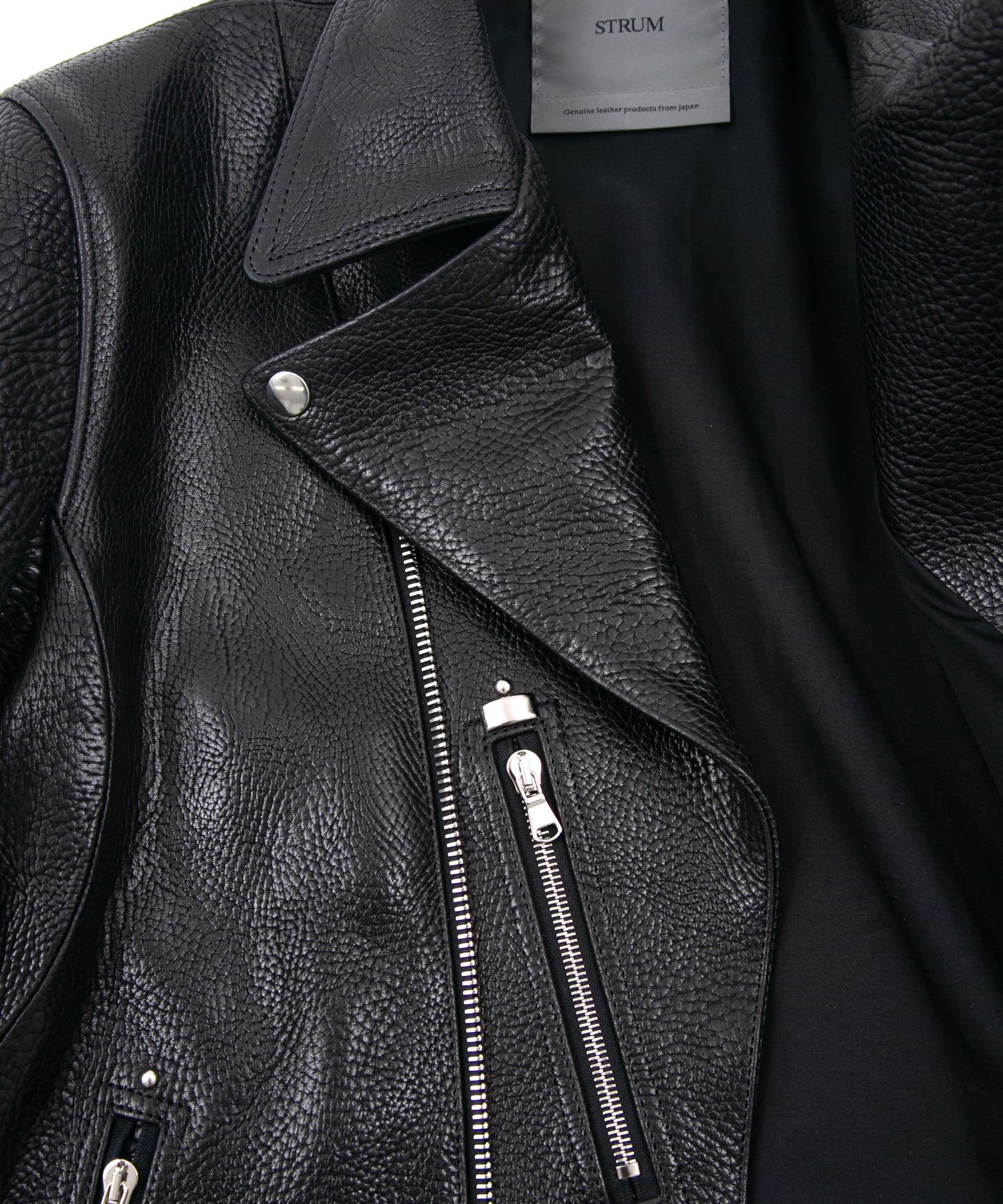 Load image into Gallery viewer, Pit Vegetable Full Tanned Shrank Steer hide HI-FLYER Double Riders Jacket - BLACK