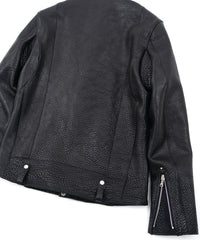 Load image into Gallery viewer, Pit Vegetable Full Tanned Shrank Steer hide HI-FLYER Double Riders Jacket - BLACK