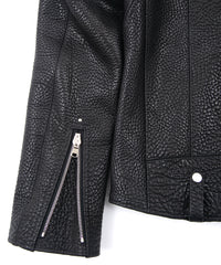 Load image into Gallery viewer, Pit Vegetable Full Tanned Shrank Steer hide HI-FLYER Double Riders Jacket - BLACK