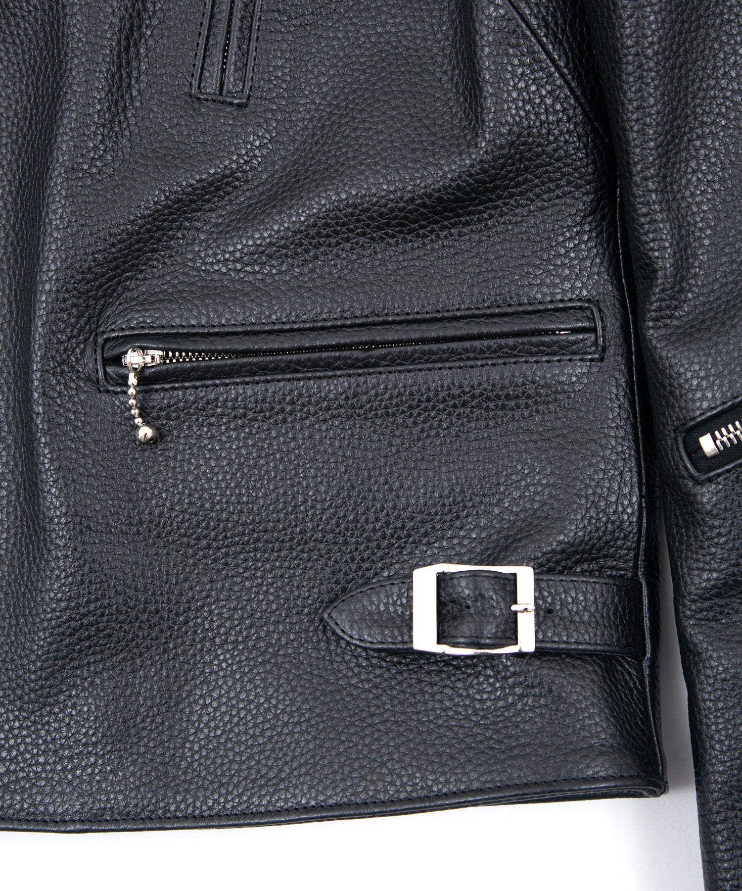 Load image into Gallery viewer, Chrome-tanned Embossed Shrunken Steer LIST Double Riders Jacket - BLACK