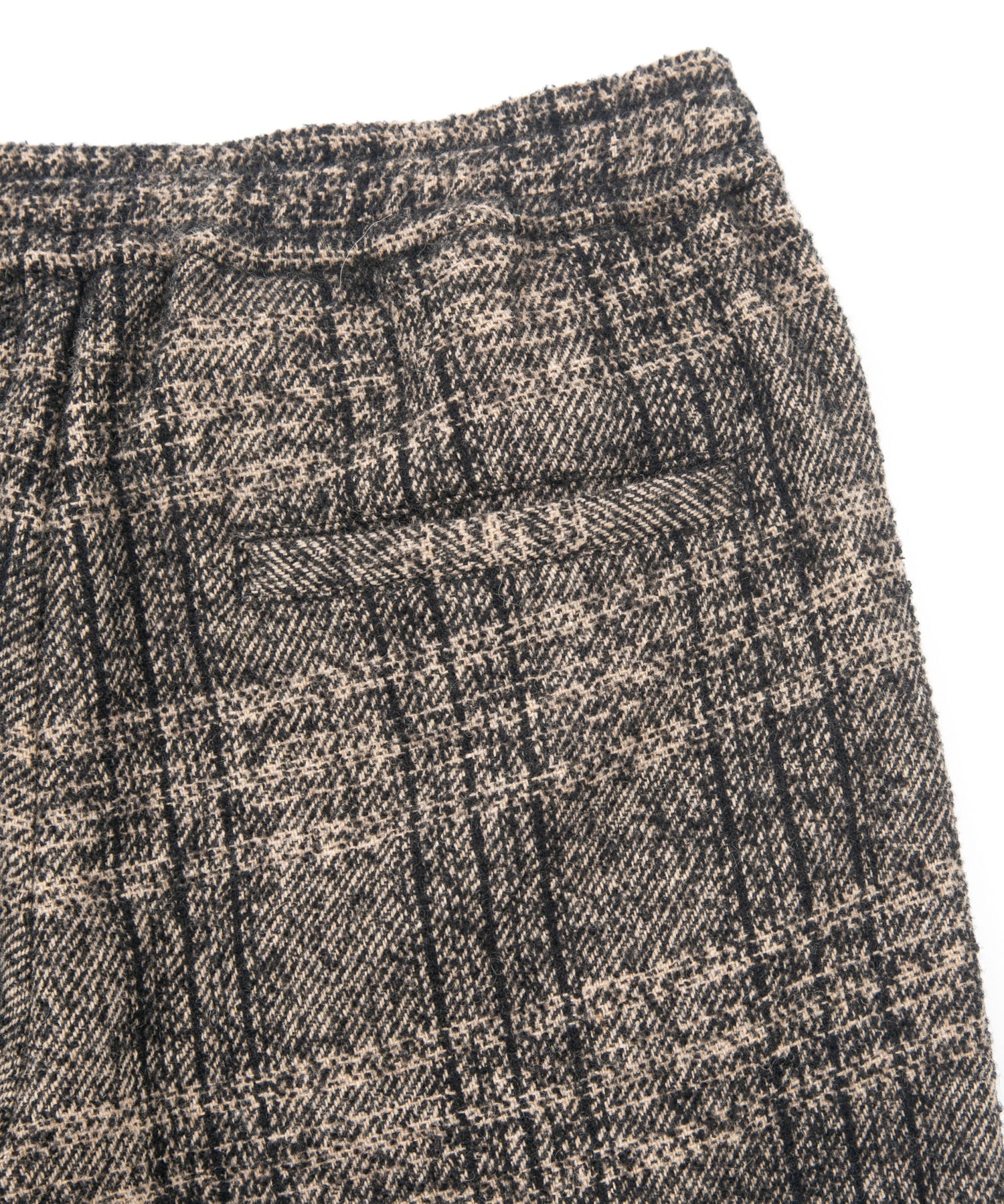 Load image into Gallery viewer, Loop Tweed Check Track Tapered Pants - BROWN