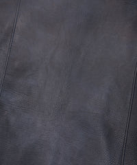 画像をギャラリービューアに読み込む, 白鞣し × ベジタブルタンニン鞣し カーフ スキン Burning dyed - 製品燃焼染め SPEEDER ダブルライダースジャケット - JEAN BLACK