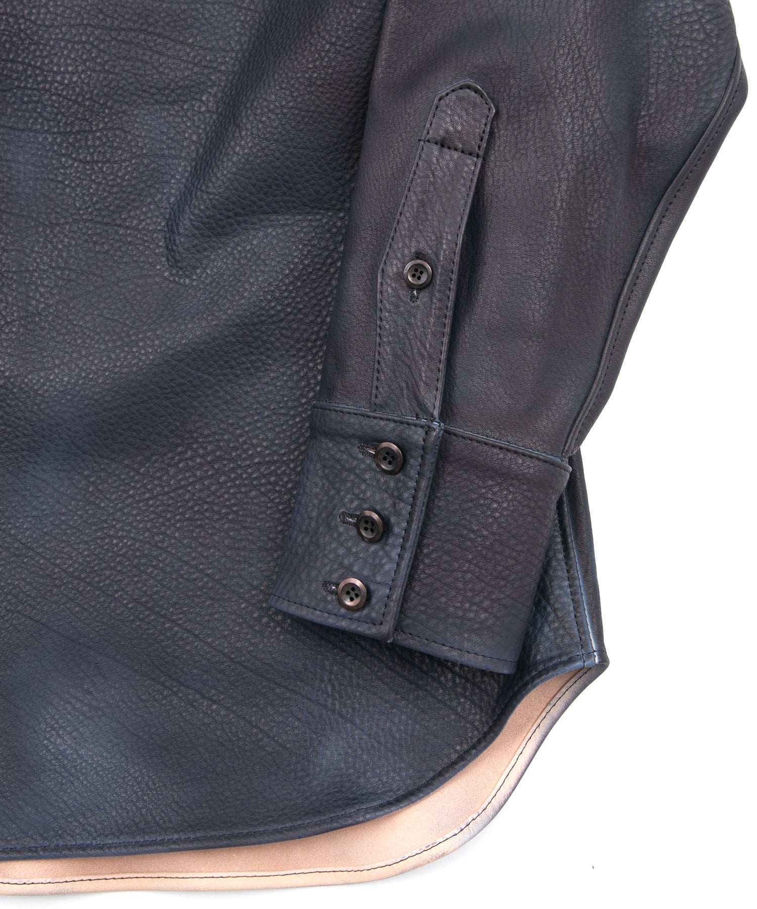 Load image into Gallery viewer, White tanned and vegetable tanned calfskin Burning dyed - Product Burning Dyed EDDIE Western Shirt - JEAN BLACK