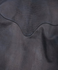 Load image into Gallery viewer, White tanned and vegetable tanned calfskin Burning dyed - Product Burning Dyed EDDIE Western Shirt - JEAN BLACK