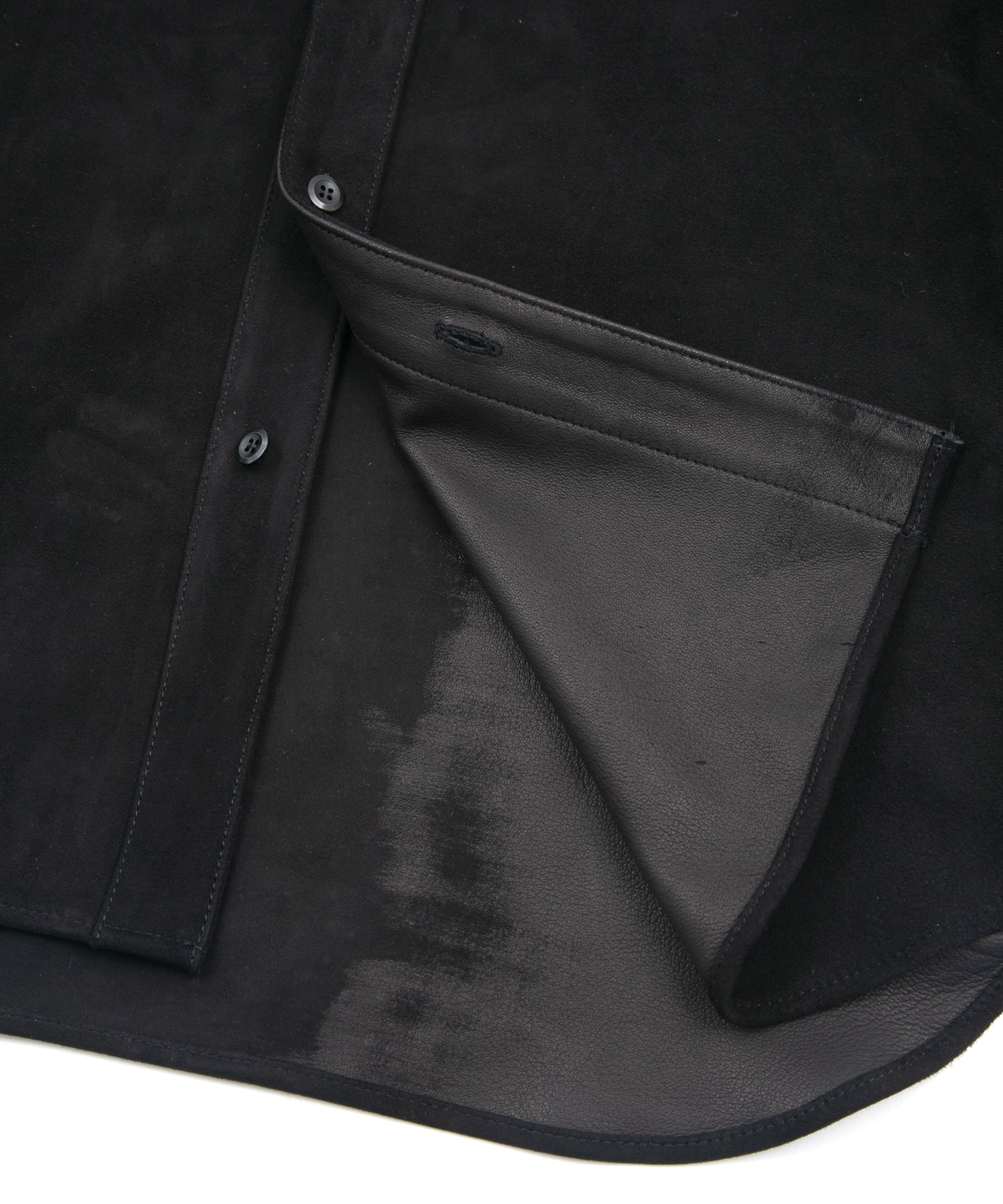 Load image into Gallery viewer, Sheepskin Suede EDDIE Western Shirt - BLACK