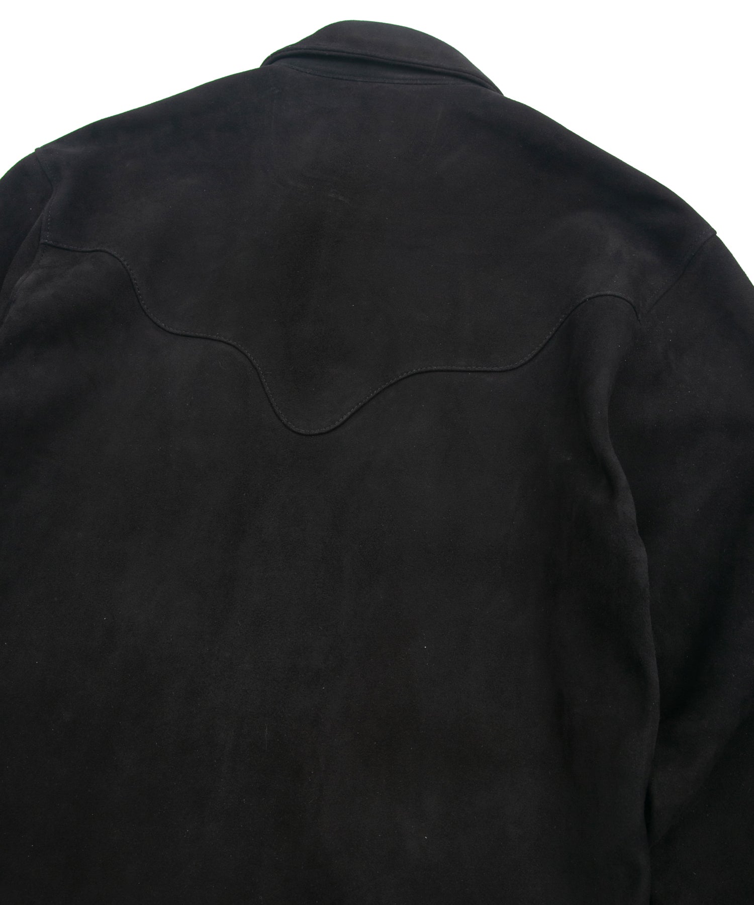 Load image into Gallery viewer, Sheepskin Suede EDDIE Western Shirt - BLACK