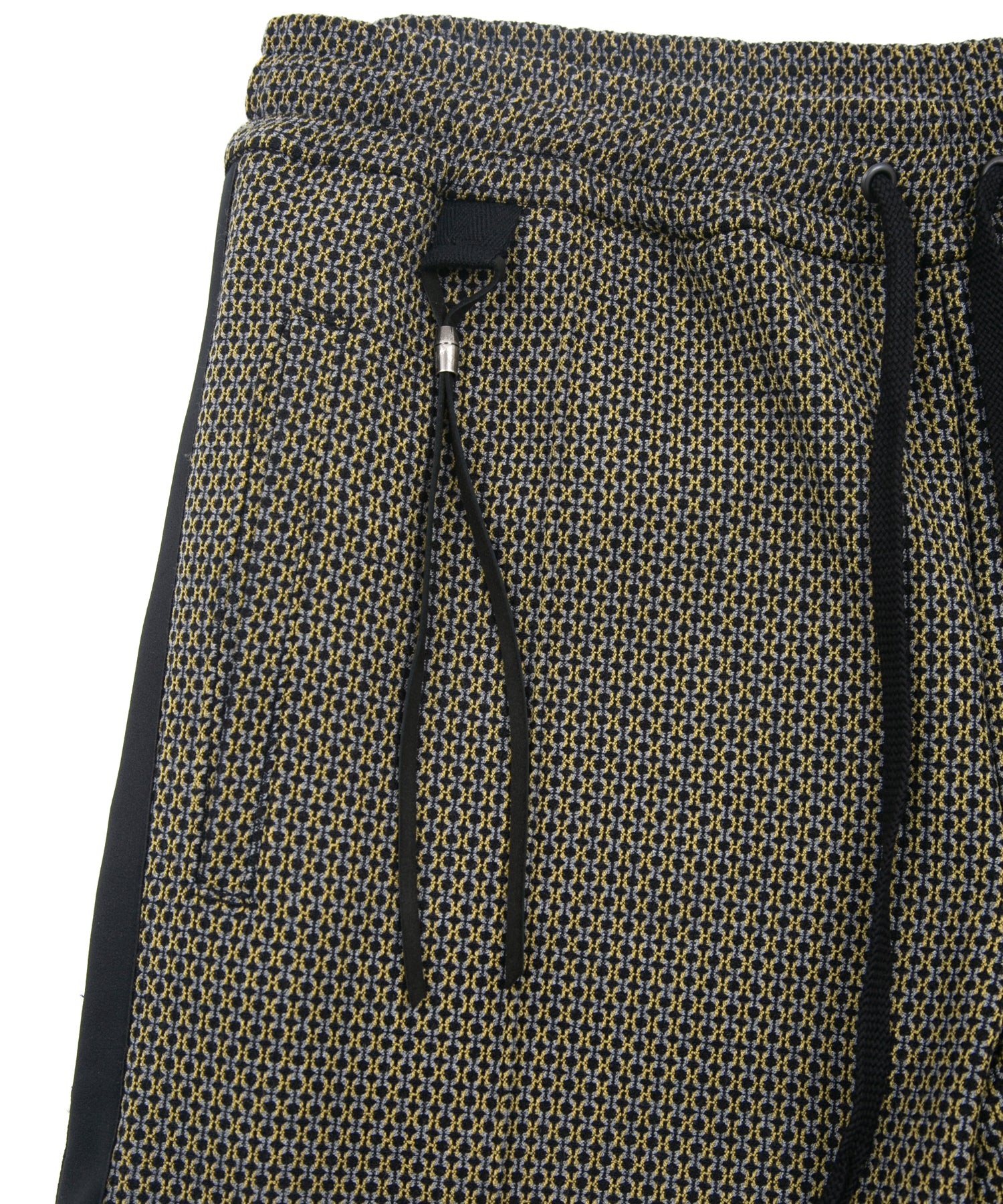 Load image into Gallery viewer, Poly-Rayon Stretch Dobby Track Tapered Pants - YELLOW x NAVY