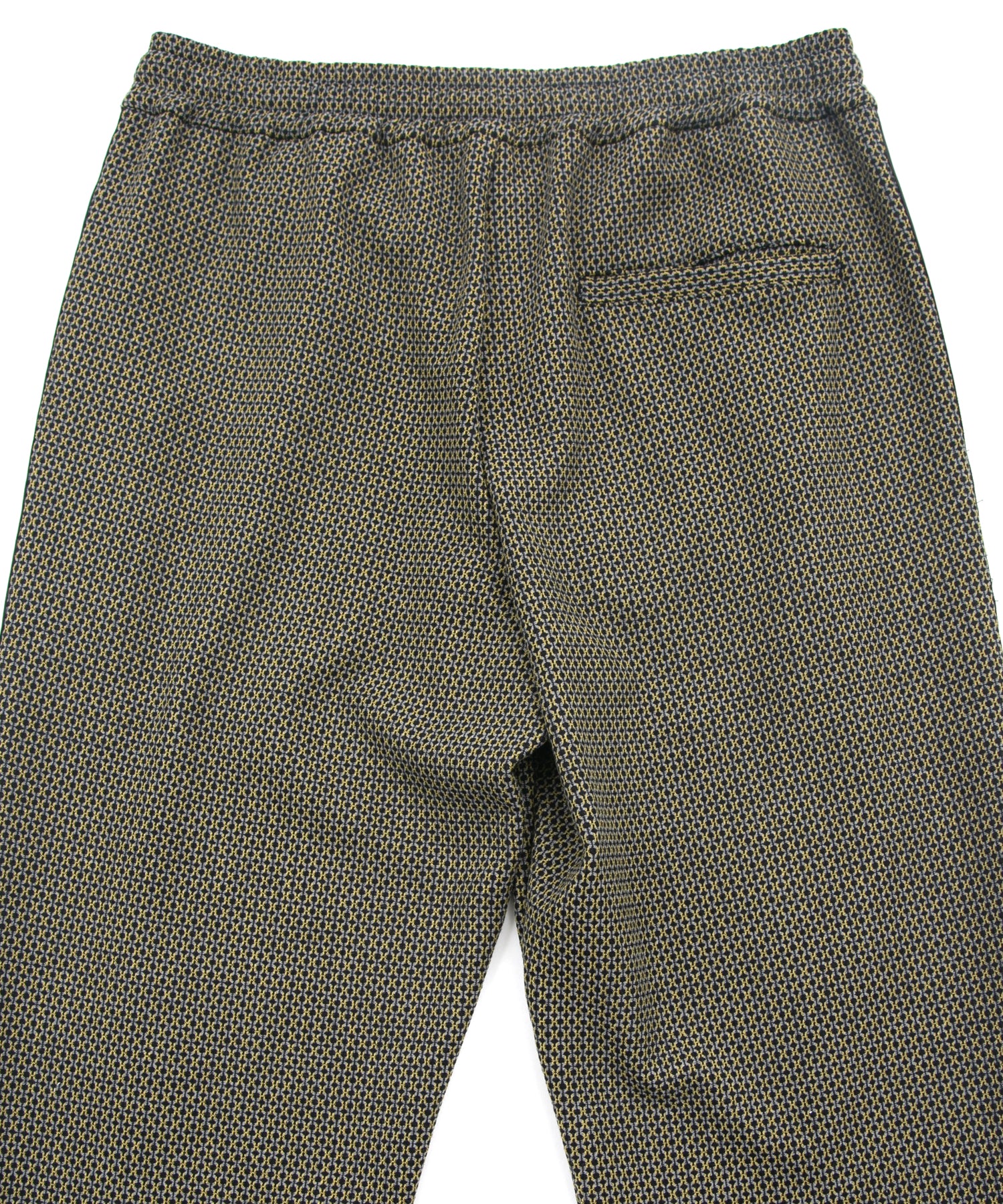 Load image into Gallery viewer, Poly-Rayon Stretch Dobby Track Tapered Pants - YELLOW x NAVY