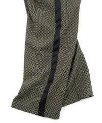 Load image into Gallery viewer, Poly-Rayon Stretch Dobby Track Tapered Pants - YELLOW x NAVY