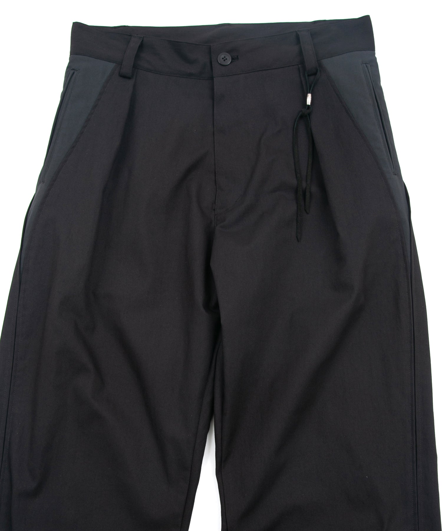 Load image into Gallery viewer, Spun Poly Stretch Tweel Pistol Pants - BLACK x GRAY