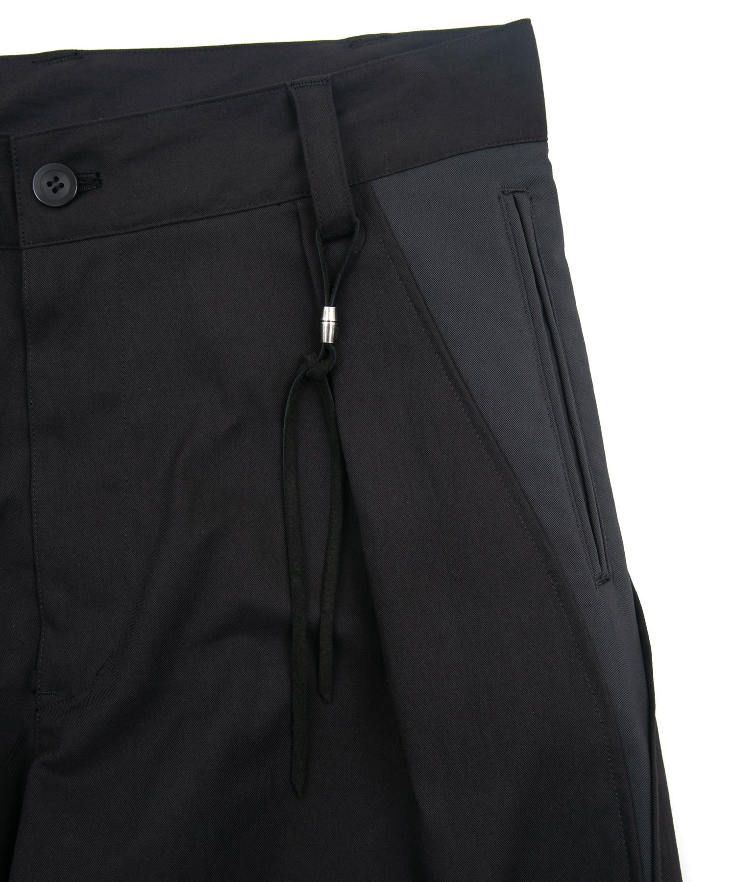 Load image into Gallery viewer, Spun Poly Stretch Tweel Pistol Pants - BLACK x GRAY