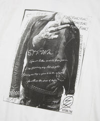 Load image into Gallery viewer, 30/- Natural soft jersey "FxxK THE WORLD" wide T-shirt (oversized) - WHITE