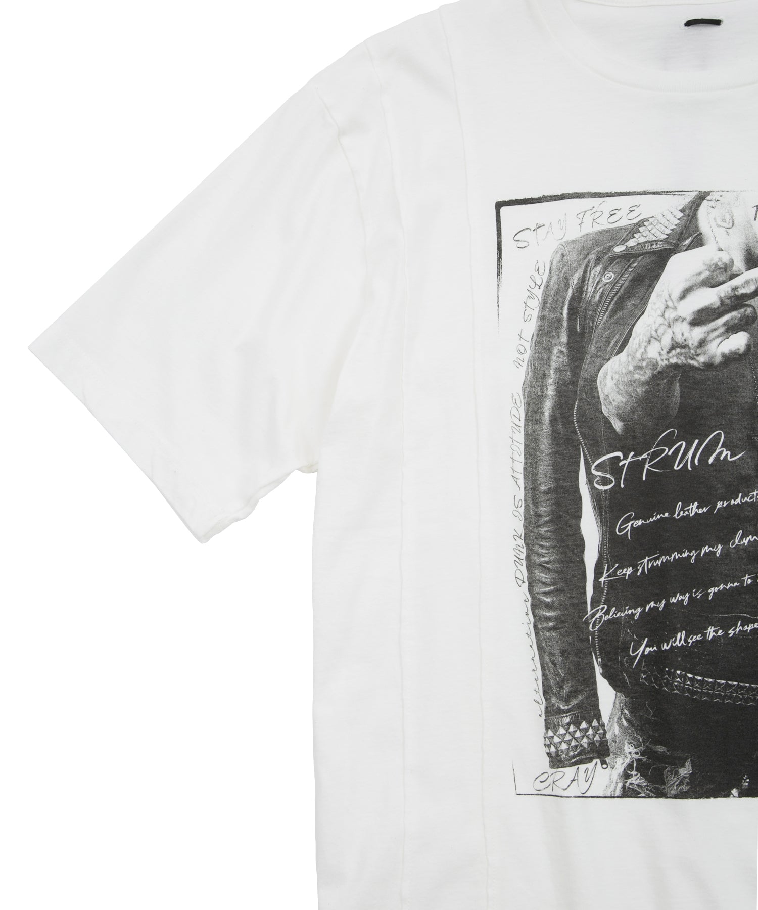 Load image into Gallery viewer, 30/- Natural soft jersey "FxxK THE WORLD" wide T-shirt (oversized) - WHITE