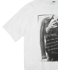 Load image into Gallery viewer, 30/- Natural soft jersey "FxxK THE WORLD" wide T-shirt (oversized) - WHITE