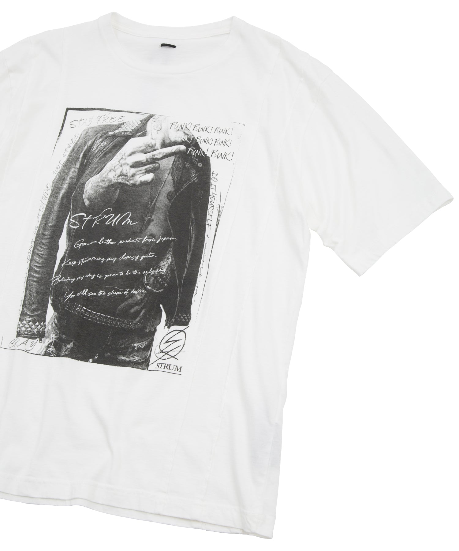 Load image into Gallery viewer, 30/- Natural soft jersey "FxxK THE WORLD" wide T-shirt (oversized) - WHITE