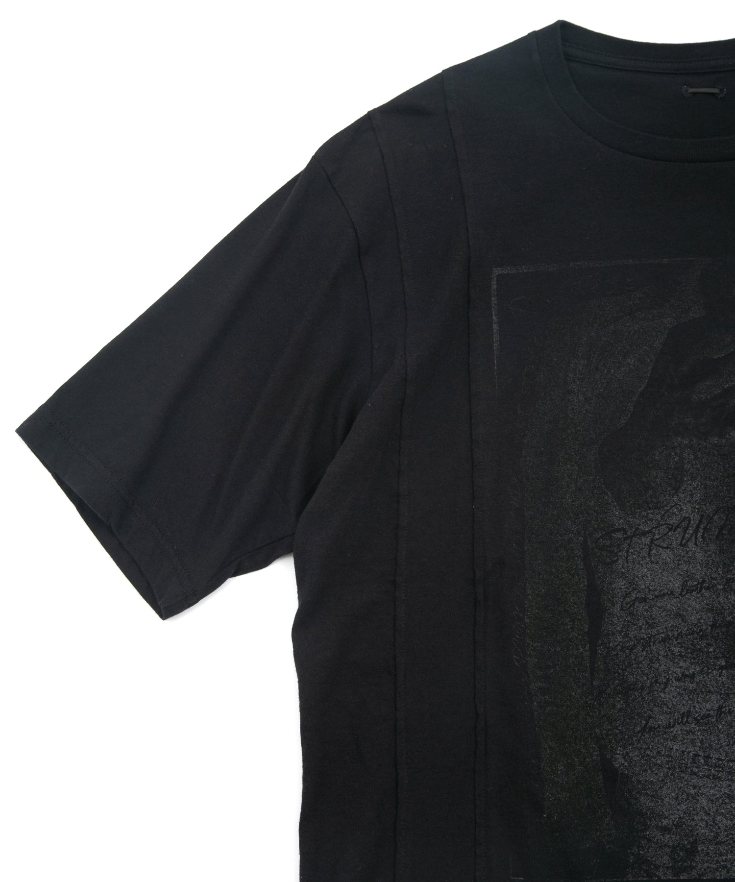 Load image into Gallery viewer, 30/- Natural soft jersey "FxxK THE WORLD" wide T-shirt (oversized) - BLACK