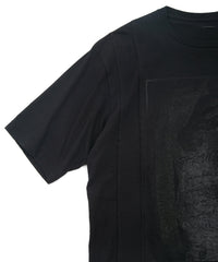 Load image into Gallery viewer, 30/- Natural soft jersey "FxxK THE WORLD" wide T-shirt (oversized) - BLACK