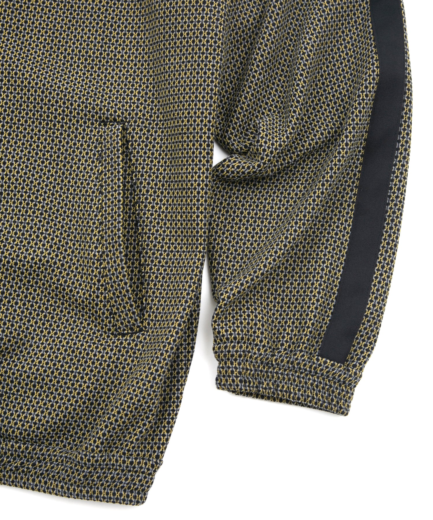 Load image into Gallery viewer, Poly Rayon Stretch Dobby Track Jacket - YELLOW × NAVY
