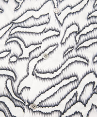 Load image into Gallery viewer, Cupra rayon print H/S open collar shirt - WHITE