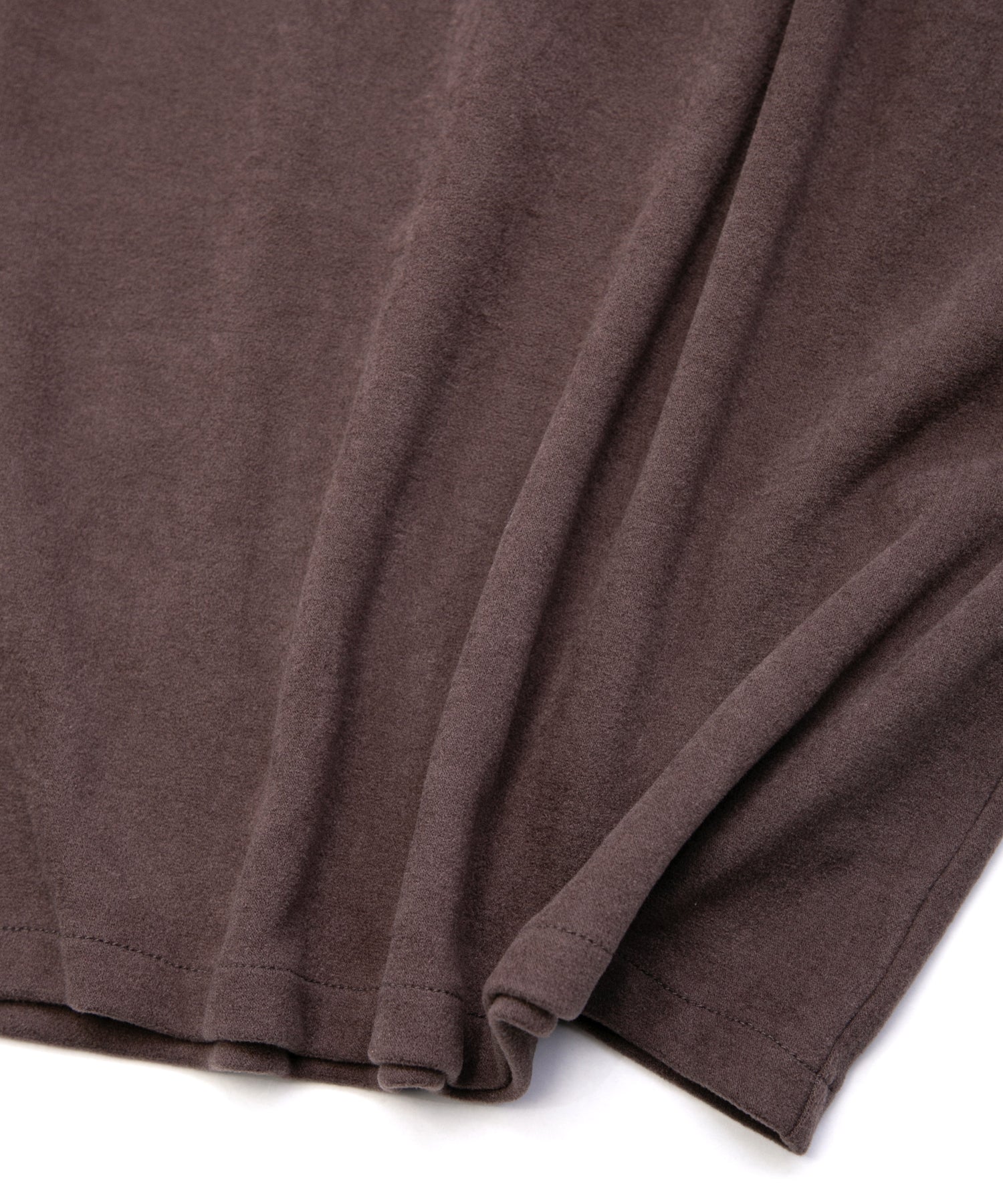 Load image into Gallery viewer, Acrylic Rayon Nylon Stretch Ponte Fabric L/S Crew Neck T-shirt - BROWN