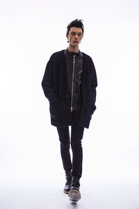 Load image into Gallery viewer, 11oz Organic Cotton Stretch Denim "SKINNY JOHN" Skinny Jeans ONE WASH - BLACK