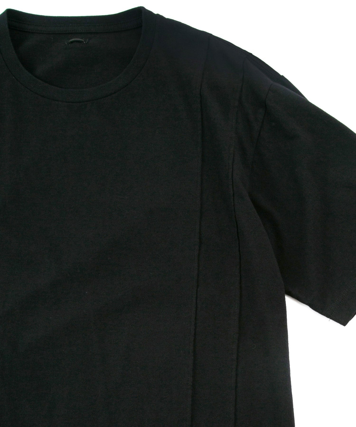 画像をギャラリービューアに読み込む, 30/- ナチュラルソフト天竺 ワイド Tシャツ(オーバーサイズ) - BLACK