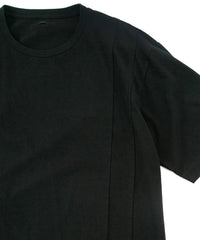 画像をギャラリービューアに読み込む, 30/- ナチュラルソフト天竺 ワイド Tシャツ(オーバーサイズ) - BLACK