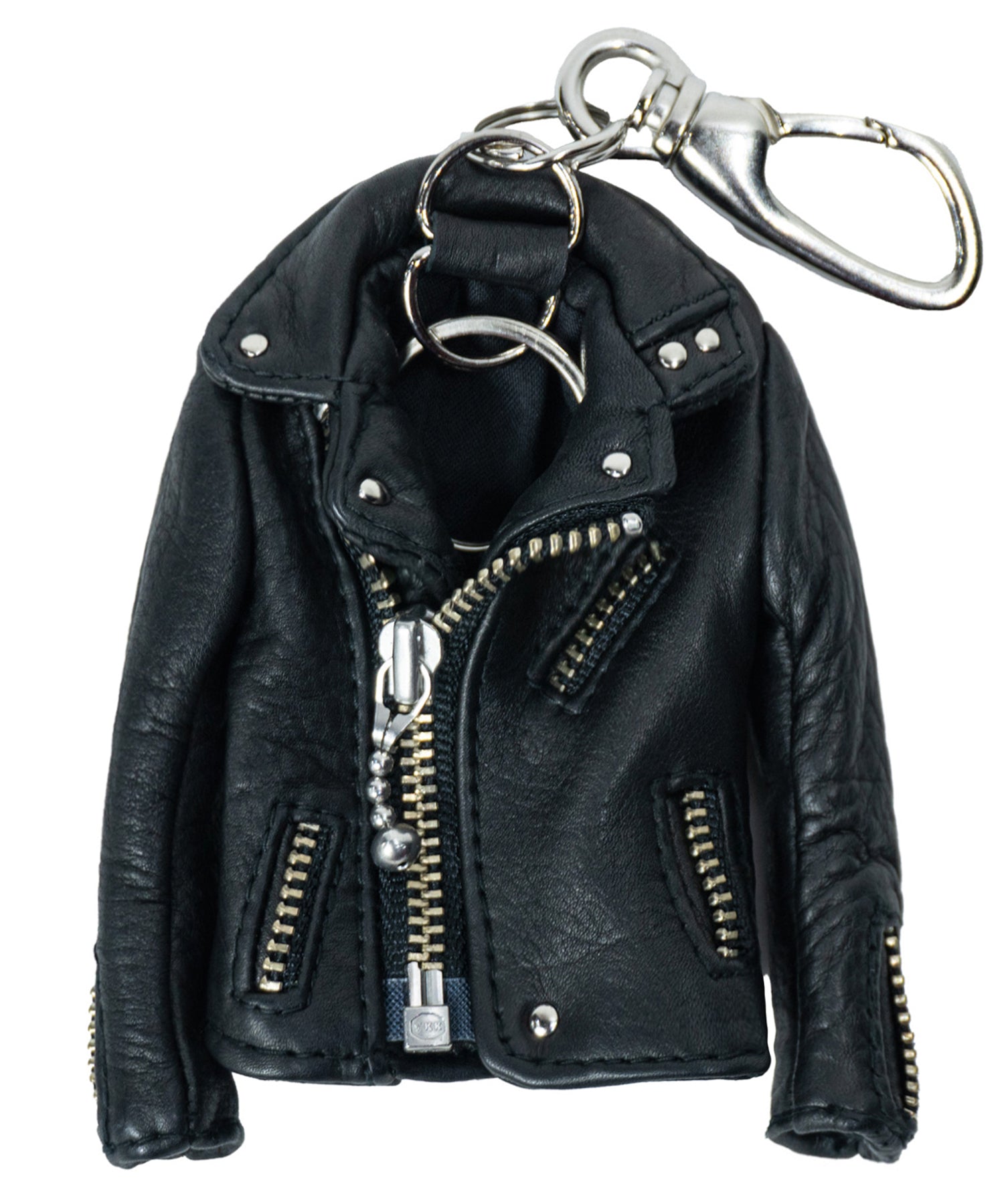 Load image into Gallery viewer, Oil Calfskin Riders Key Case - BLACK