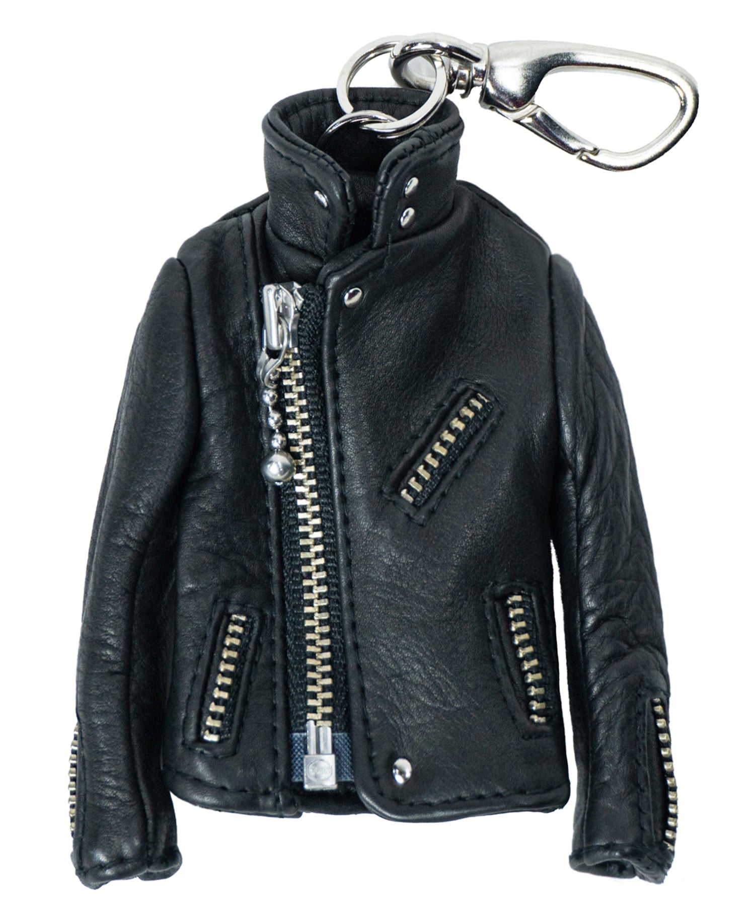 Load image into Gallery viewer, Oil Calfskin Riders Key Case - BLACK