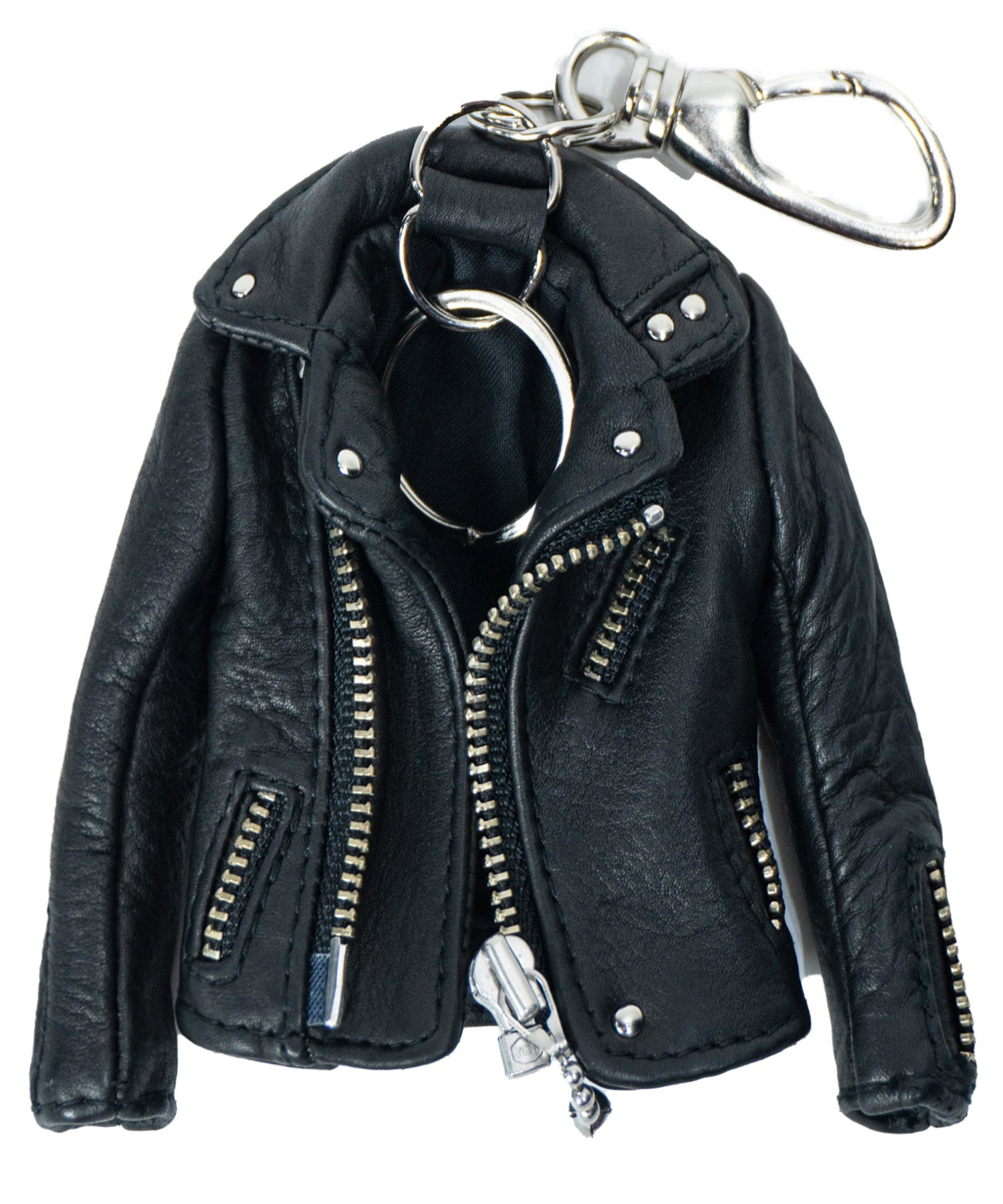 Load image into Gallery viewer, Oil Calfskin Riders Key Case - BLACK