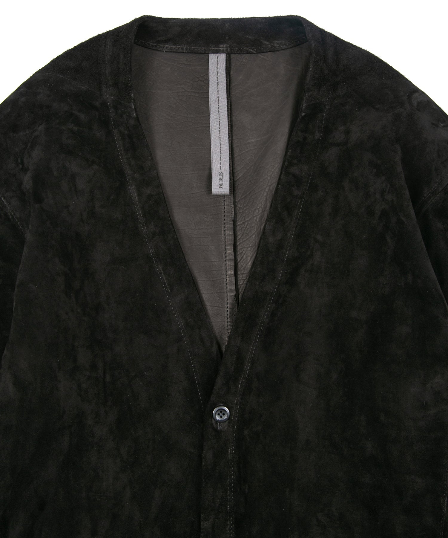 Load image into Gallery viewer, Calf Suede Long ALTERNA Cardigan - BLACK