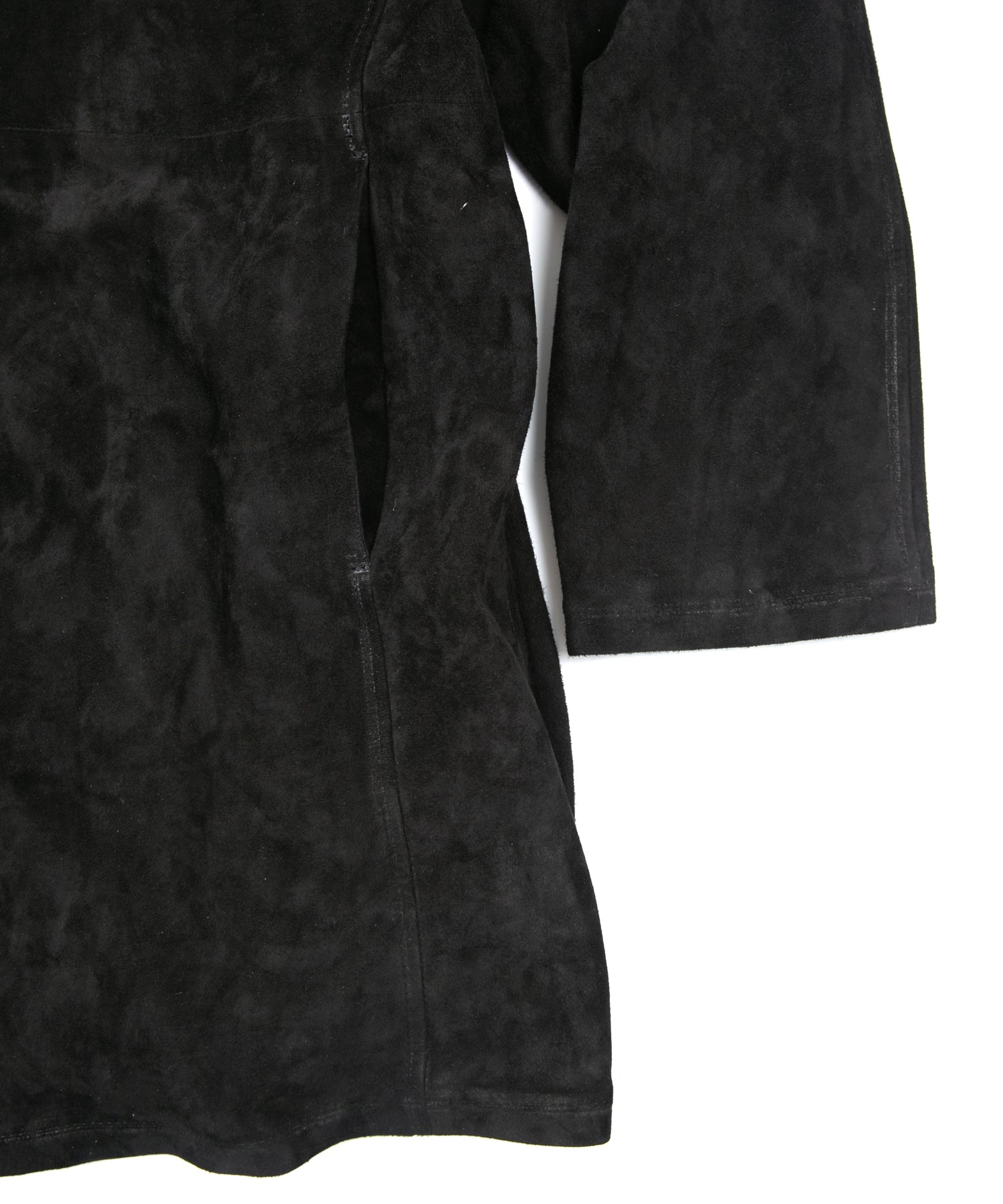 Load image into Gallery viewer, Calf Suede Long ALTERNA Cardigan - BLACK