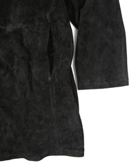 Load image into Gallery viewer, Calf Suede Long ALTERNA Cardigan - BLACK