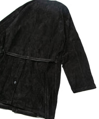 Load image into Gallery viewer, Calf Suede Long ALTERNA Cardigan - BLACK