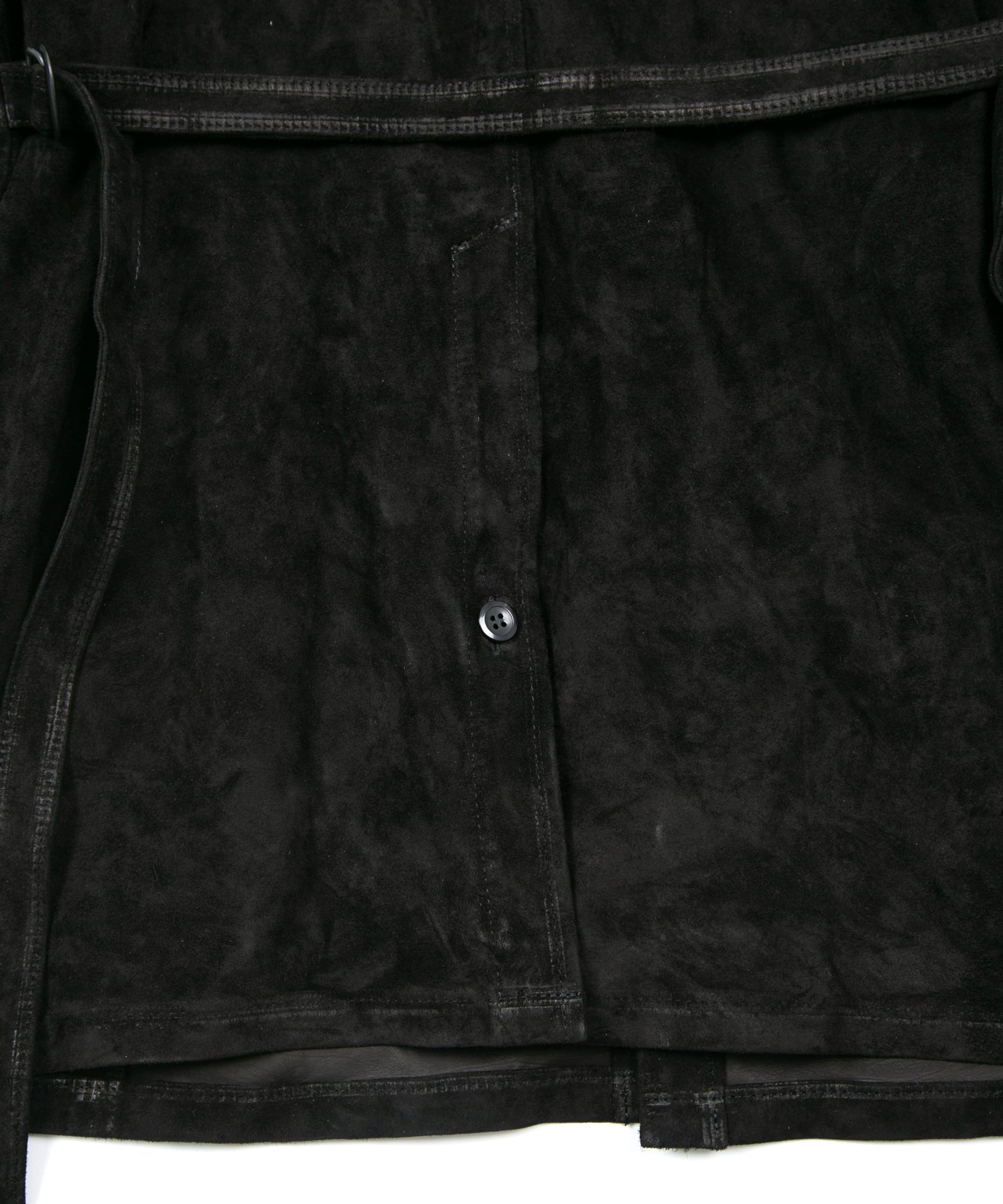 Load image into Gallery viewer, Calf Suede Long ALTERNA Cardigan - BLACK