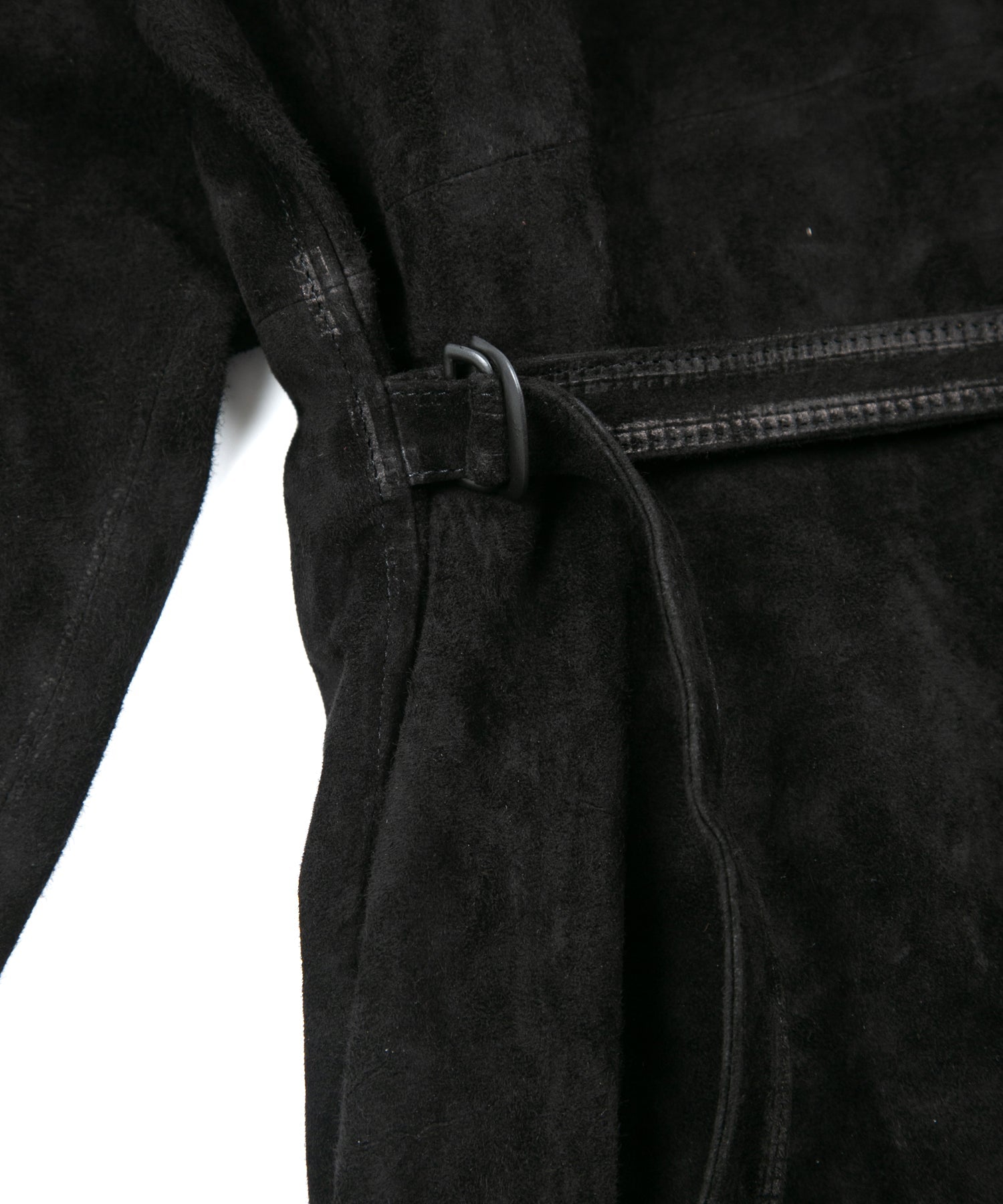 Load image into Gallery viewer, Calf Suede Long ALTERNA Cardigan - BLACK