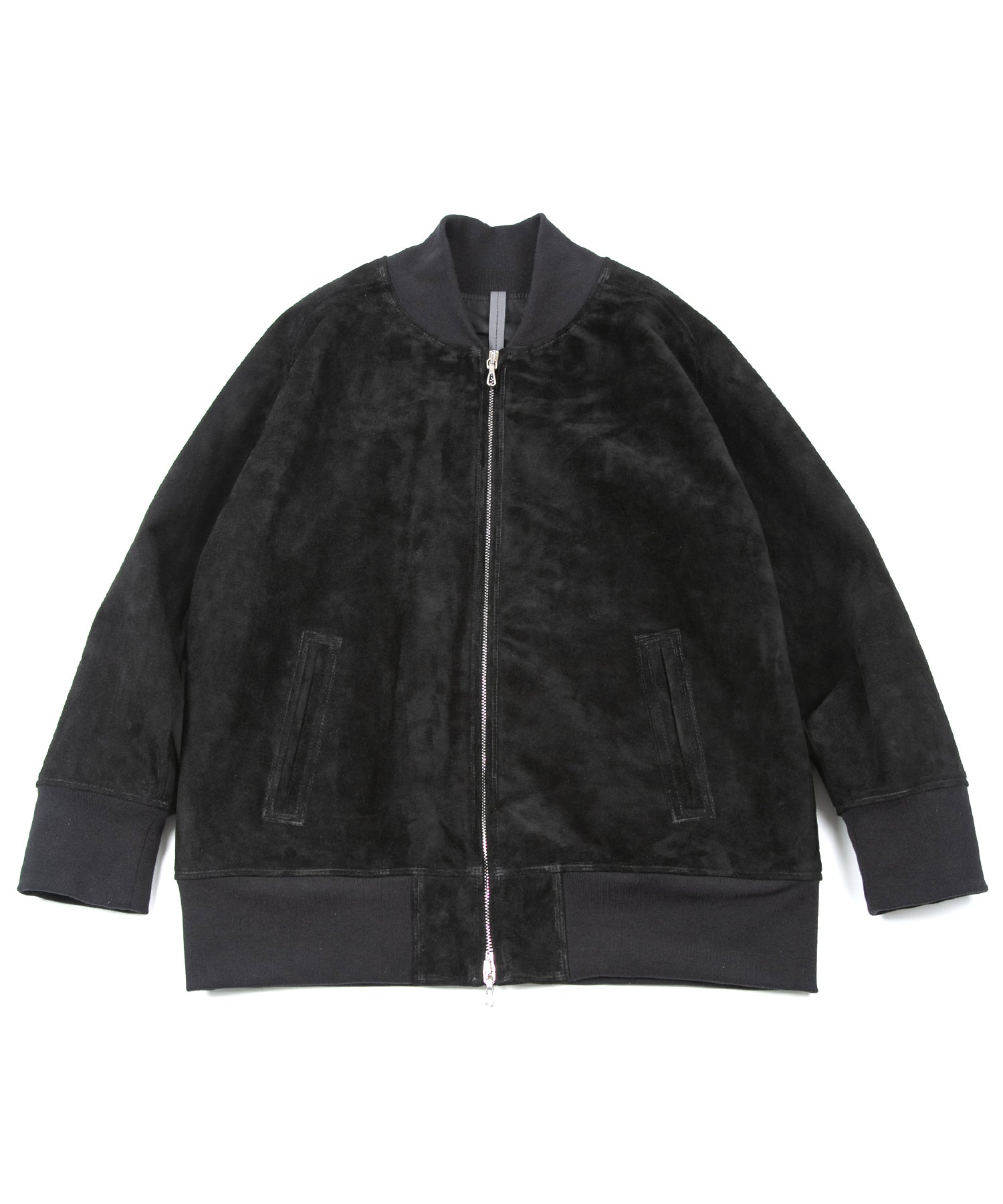 Load image into Gallery viewer, Suede Horse hide "CRANK" Blouson - BLACK