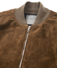 Load image into Gallery viewer, Suede Horse hide "CRANK" Blouson - BROWN KHAKI