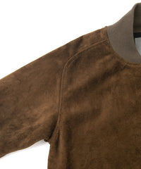 Load image into Gallery viewer, Suede Horse hide "CRANK" Blouson - BROWN KHAKI