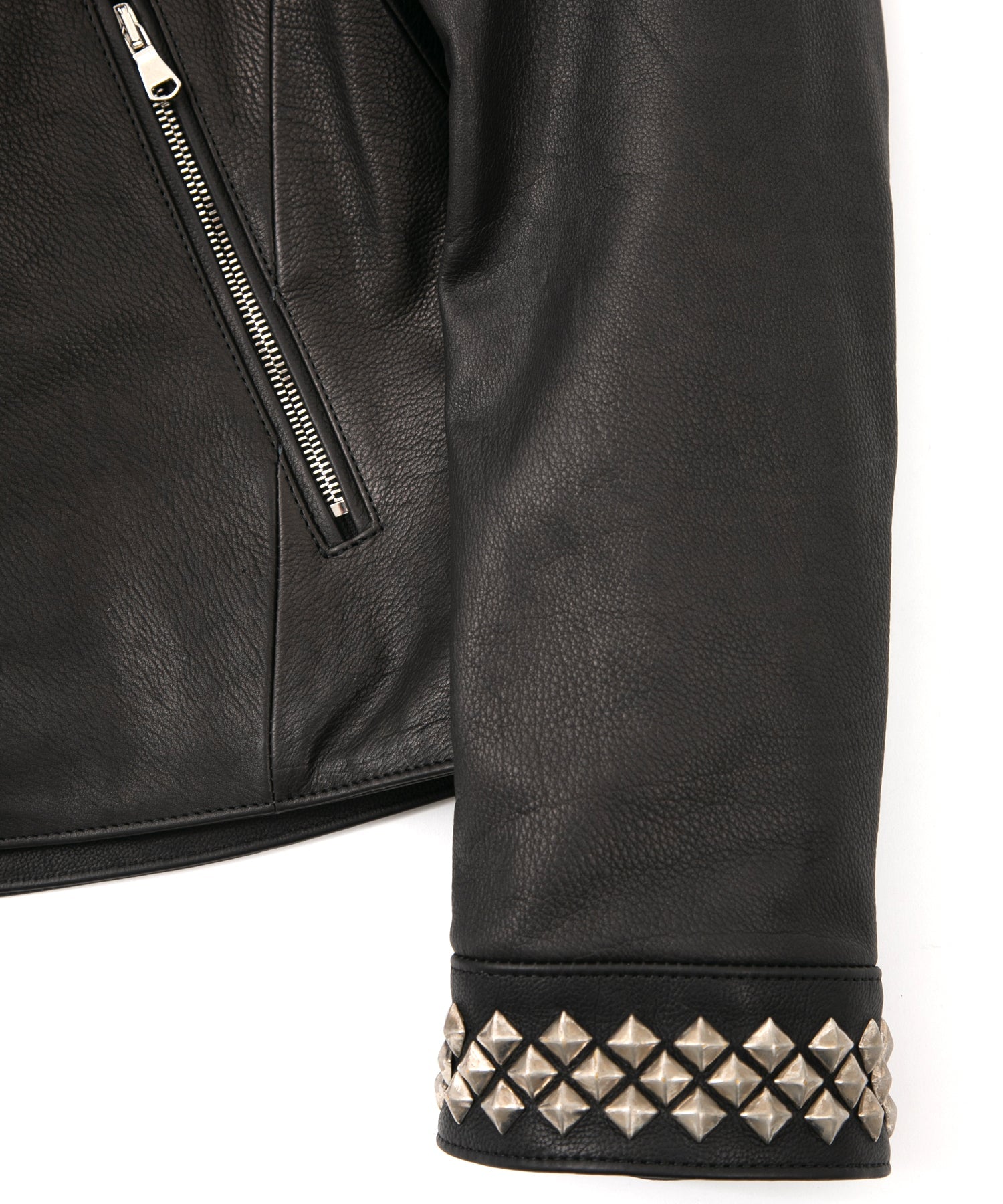 Load image into Gallery viewer, New Zealand Calf Skin "CRAY" Studs Double Riders - BLACK