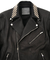 Load image into Gallery viewer, New Zealand Calf Skin "CRAY" Studs Double Riders - BLACK