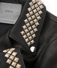 Load image into Gallery viewer, New Zealand Calf Skin "CRAY" Studs Double Riders - BLACK