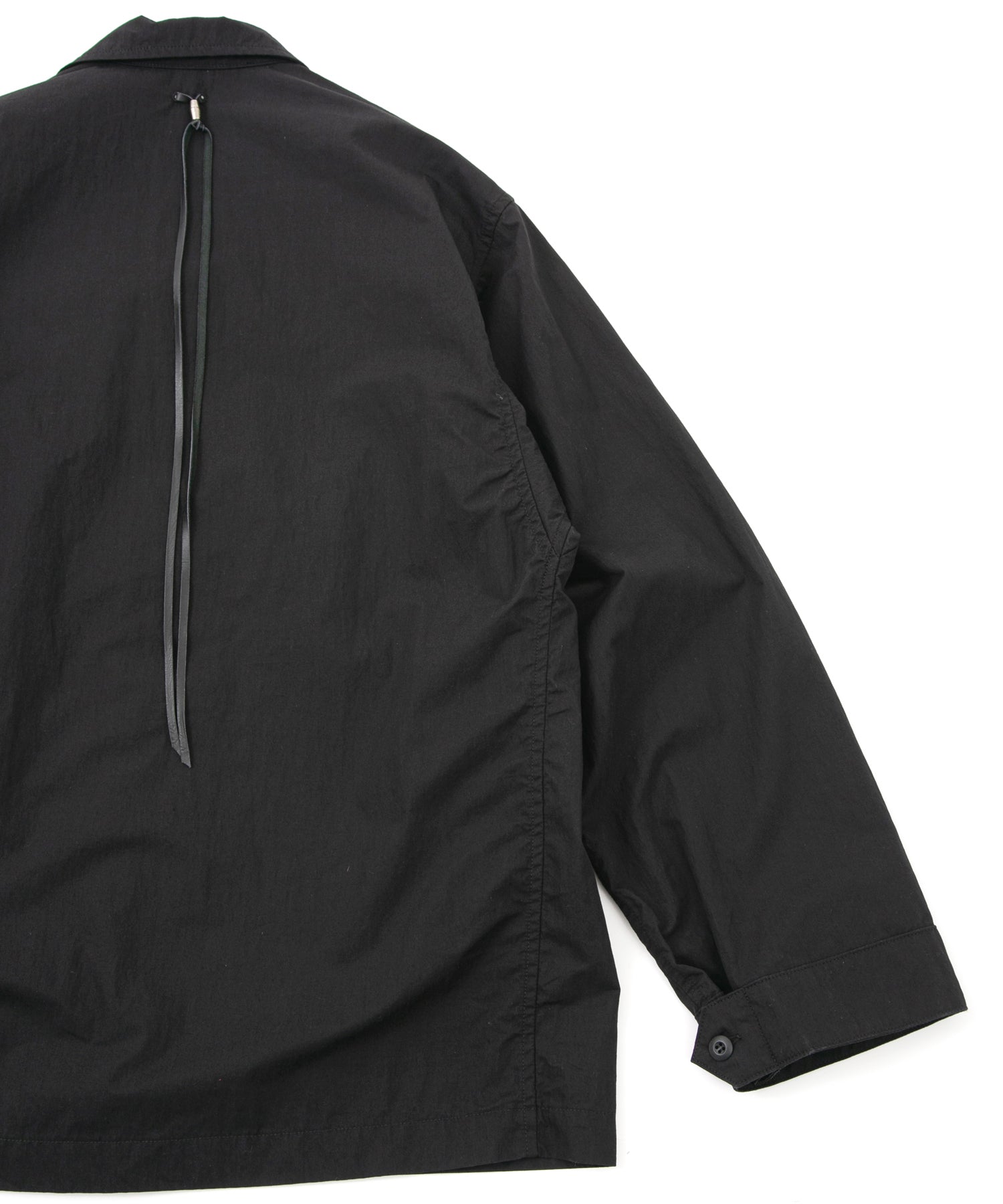 Load image into Gallery viewer, Washer Dyed Cotton & Nylon Weather Cloth Military Shirts Blouson - BLACK