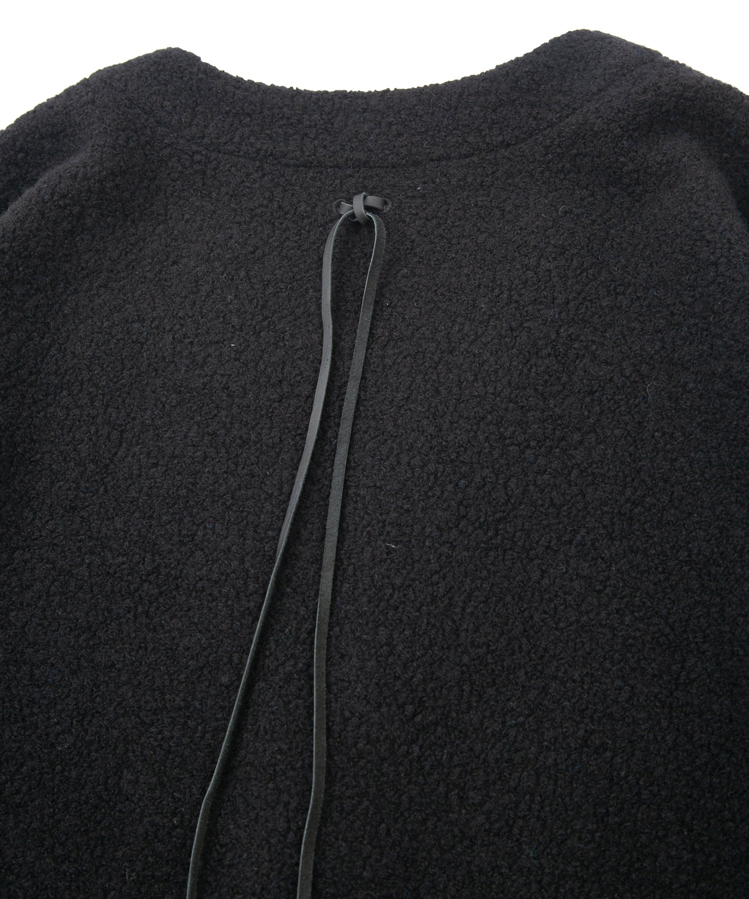 Load image into Gallery viewer, Recycled Wool Teddy Fleece Long Cardigan - BLACK