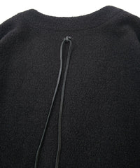 Load image into Gallery viewer, Recycled Wool Teddy Fleece Long Cardigan - BLACK